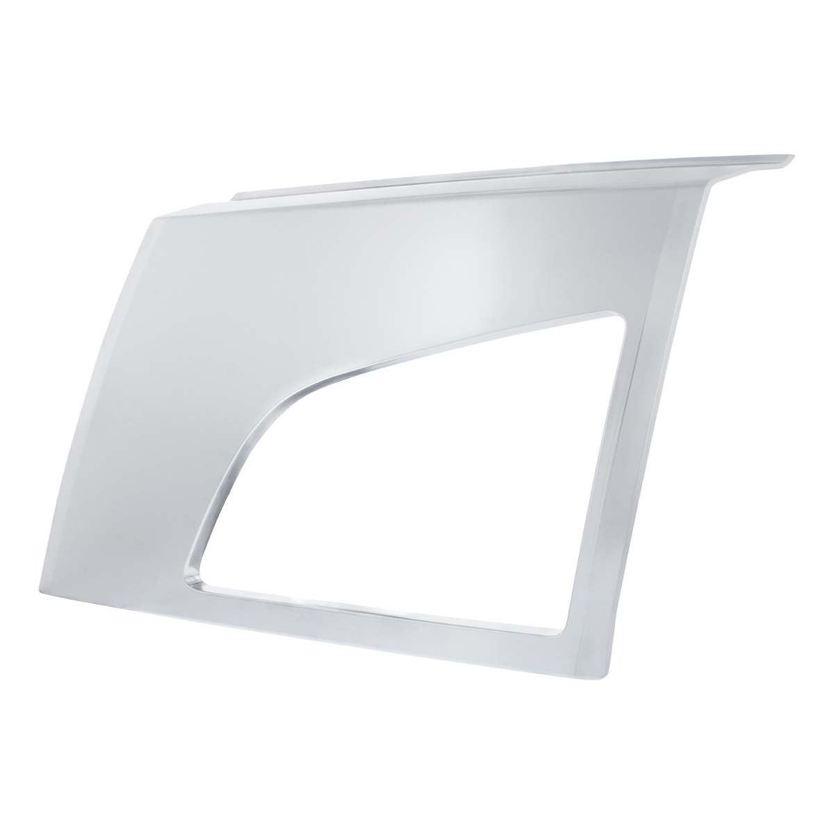 ABS Satin Silver Bumper Fog Light Hole Cover For 2018-2024 Volvo VNL - Driver - Thumbnail 2