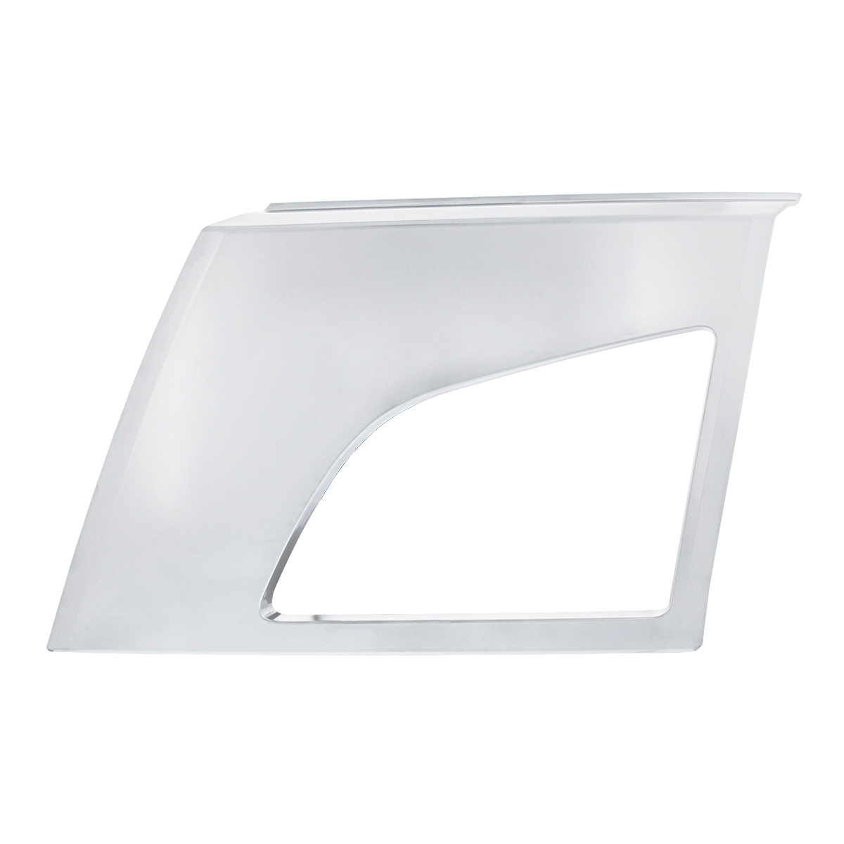 ABS Satin Silver Bumper Fog Light Hole Cover For 2018-2024 Volvo VNL - Driver - Thumbnail 5