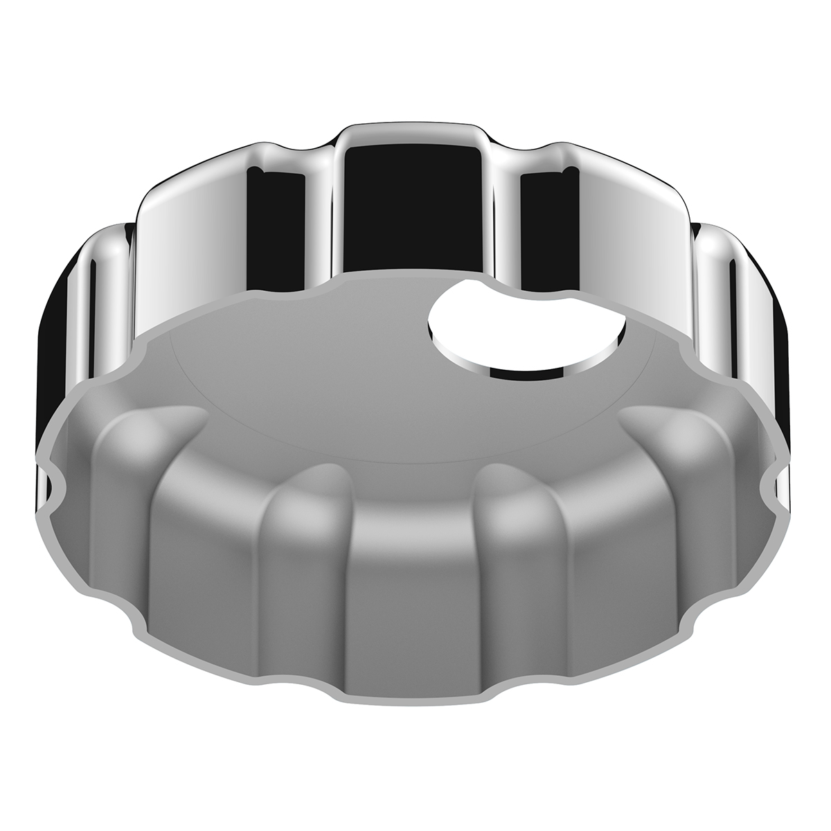 Chrome Plastic Fuel Cap Cover For Volvo - Locking - Thumbnail 4
