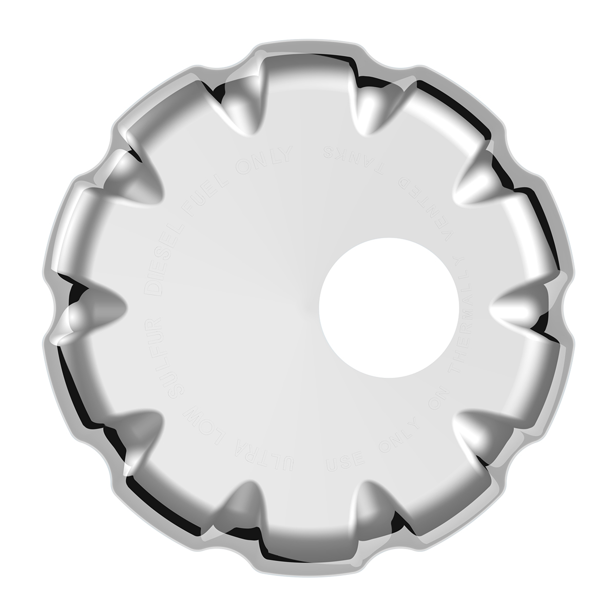 Chrome Plastic Fuel Cap Cover For Volvo - Locking - Thumbnail 6