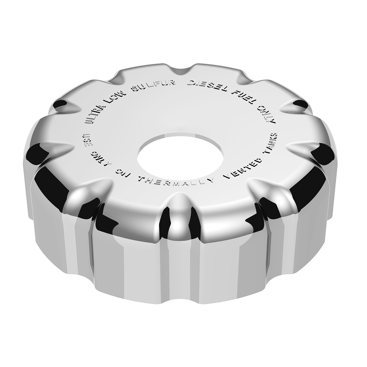 Chrome Plastic Fuel Cap Cover For Volvo - Locking - Thumbnail 9