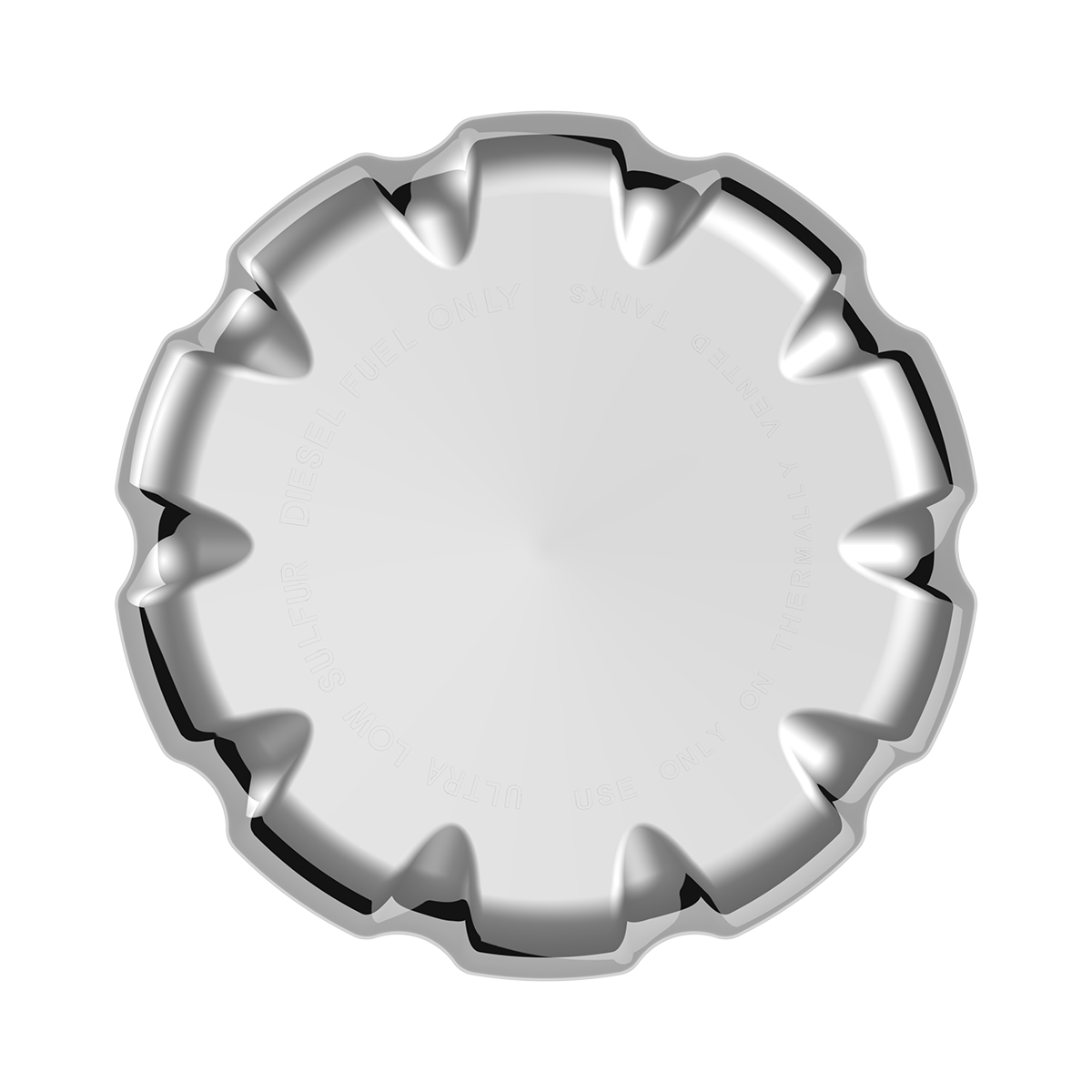 Chrome Plastic Fuel Cap Cover For Volvo - Non-Locking - Thumbnail 6