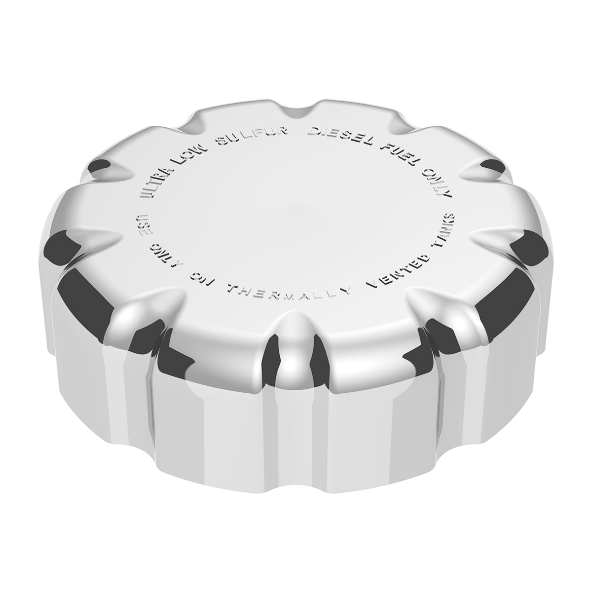 Chrome Plastic Fuel Cap Cover For Volvo - Non-Locking - Thumbnail 9