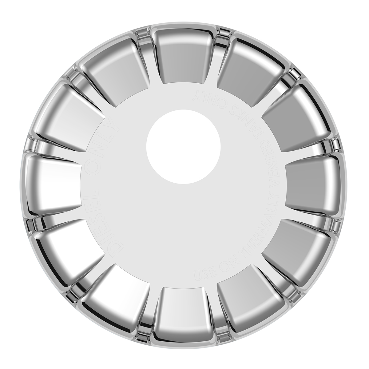 Chrome Plastic Fuel Cap Cover For Kenworth - Locking - Thumbnail 6