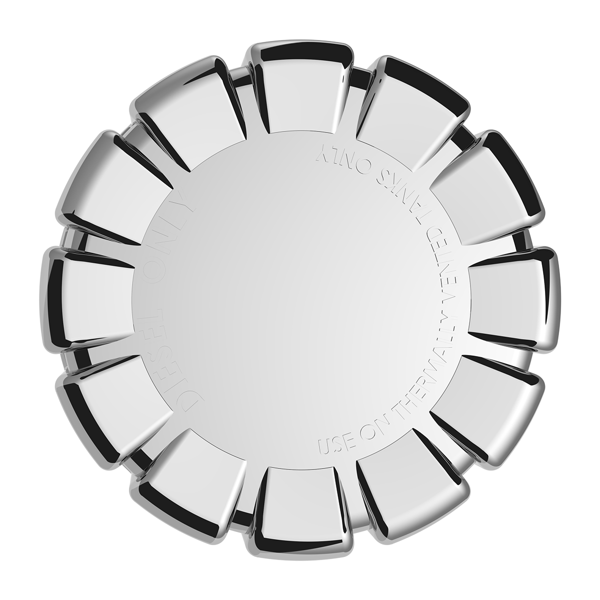 Chrome Plastic Fuel Cap Cover For Kenworth - Non-Locking - Thumbnail 5
