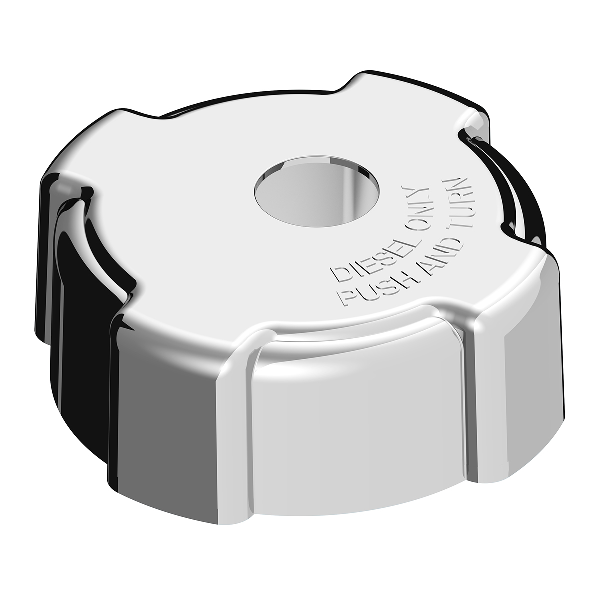 Chrome Plastic Fuel Cap Cover For Freightliner - Locking - Thumbnail 2