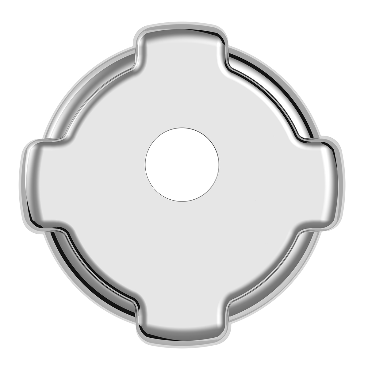 Chrome Plastic Fuel Cap Cover For Freightliner - Locking - Thumbnail 6