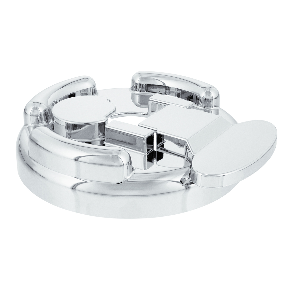 Chrome Plastic Fuel Cap Cover For Peterbilt - Locking - Thumbnail 3