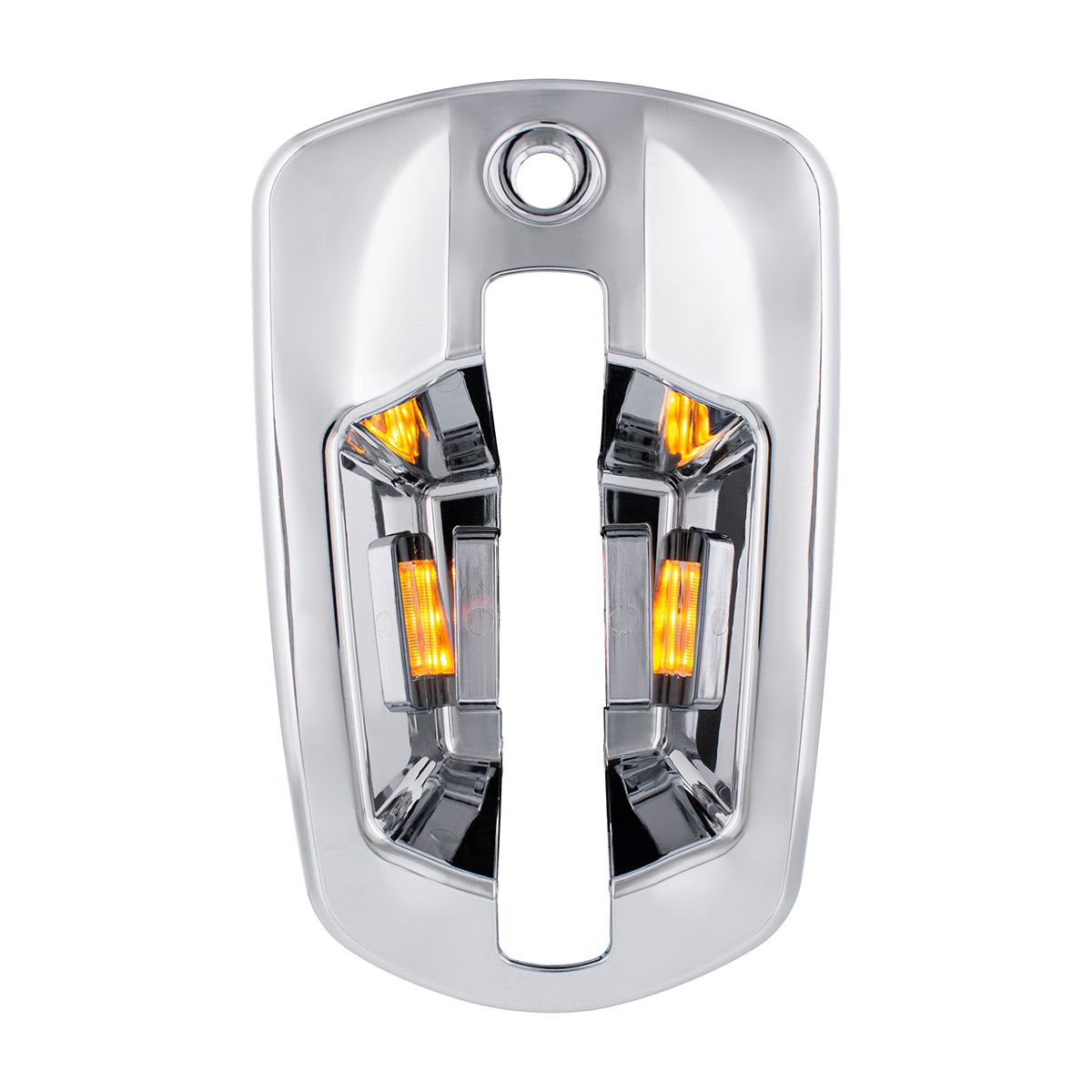 6 LED Chrome Door Handle Cover For 2018-2025 Freightliner Cascadia - Driver, Amber LED