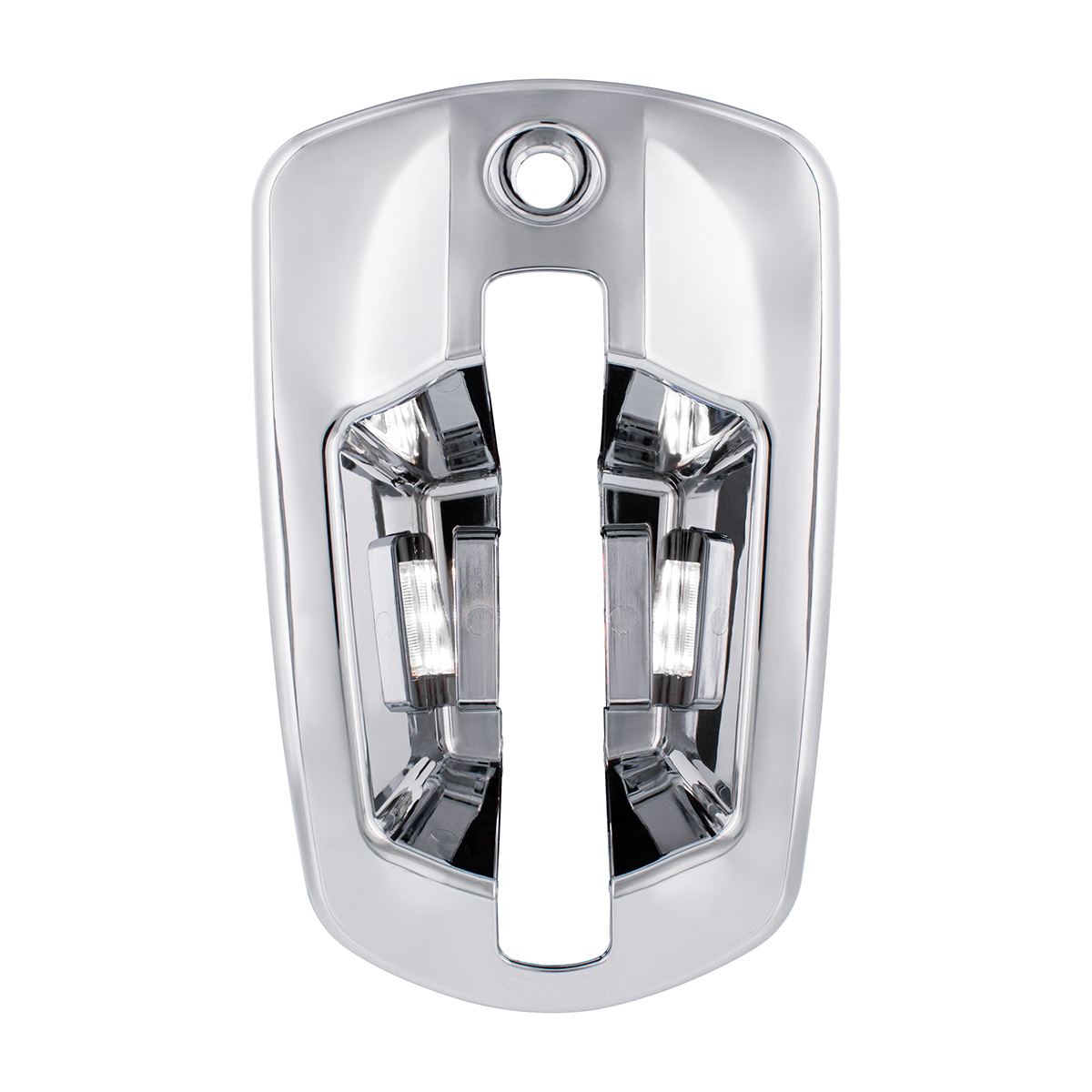 6 LED Chrome Door Handle Cover For 2018-2025 Freightliner Cascadia - Driver, White LED - Thumbnail 8