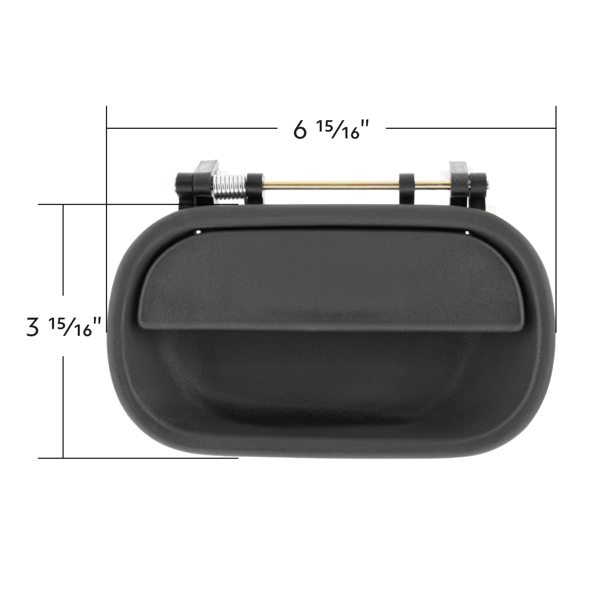 Black Plastic Exterior Door Handle For 1995-2007 Isuzu NPR - Passenger - Thumbnail 6