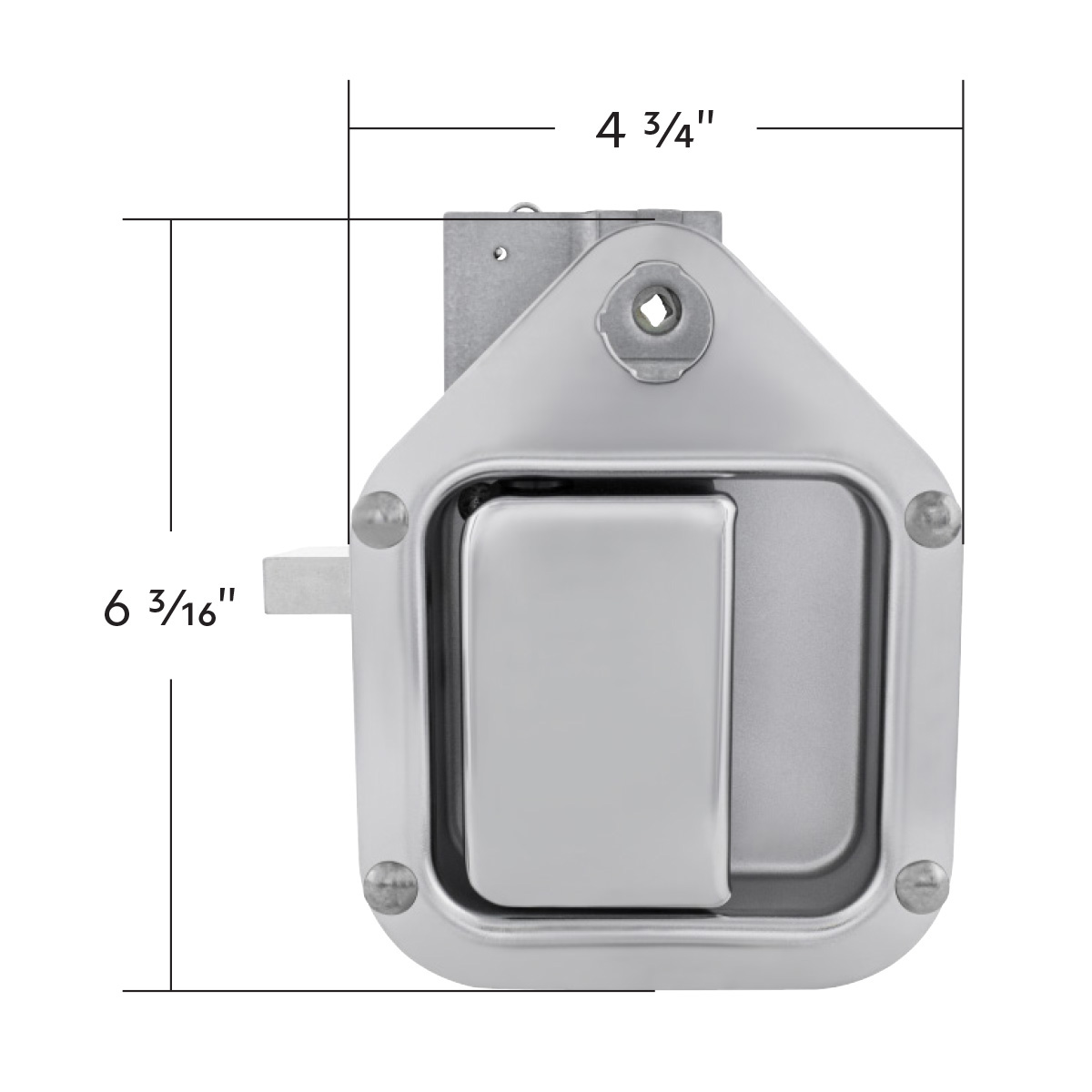 Exterior Sleeper Storage Door Handle For Kenworth W900/T800 (2004-2015), Short Striker - Passenger - Thumbnail 6