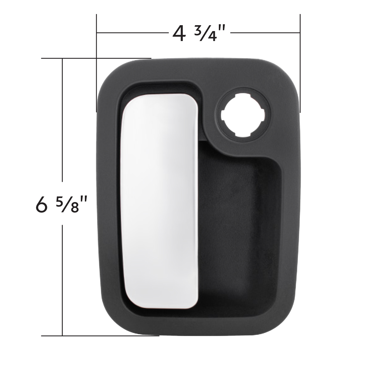 Chrome Exterior Handle For 1997-2002 Kenworth T2000 - Driver (Bulk) - Thumbnail 5