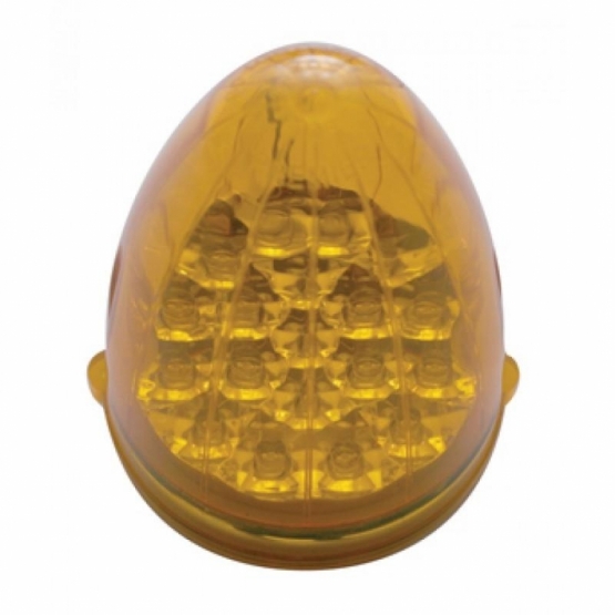 Fog Light Cover With 19 LED Reflector Light For 2007-2017 KW T660 (Driver) - Amber LED/ Amber Lens - Thumbnail 2