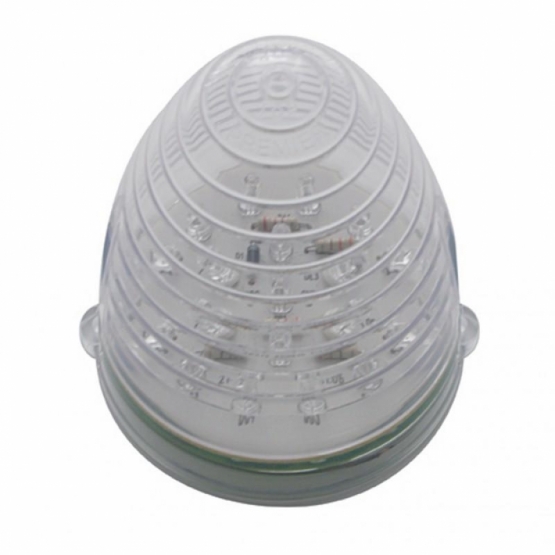 Fog Light Cover With 19 LED Beehive Light & Visor For 2007-17 KW T660 (Driver) - Amber LED/ Clear Lens - Thumbnail 2