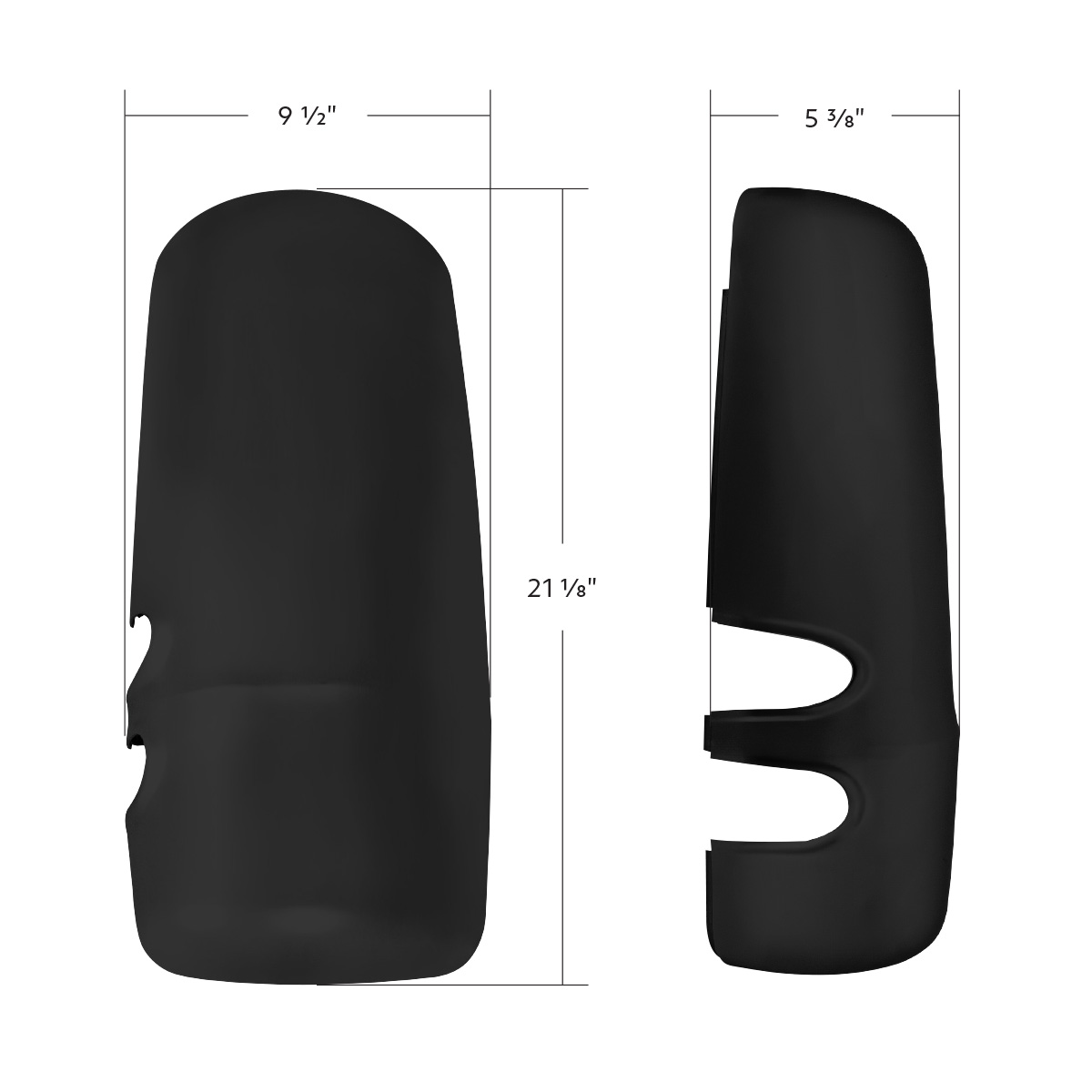Matte Black Mirror Cover For 2013-2025 Kenworth T680-Driver - Thumbnail 5