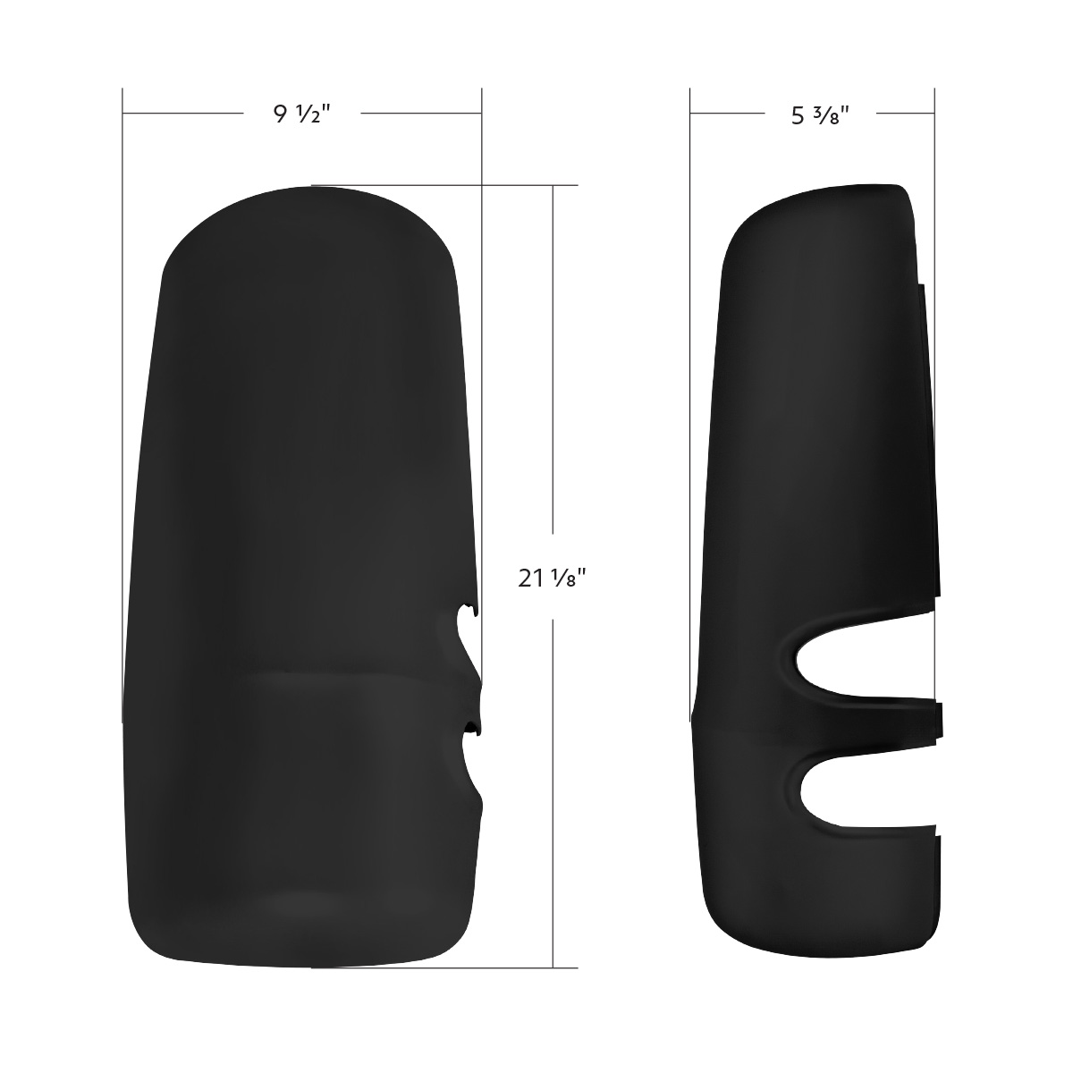 Matte Black Mirror Cover For 2013-2025 Kenworth T680-Passenger - Thumbnail 5
