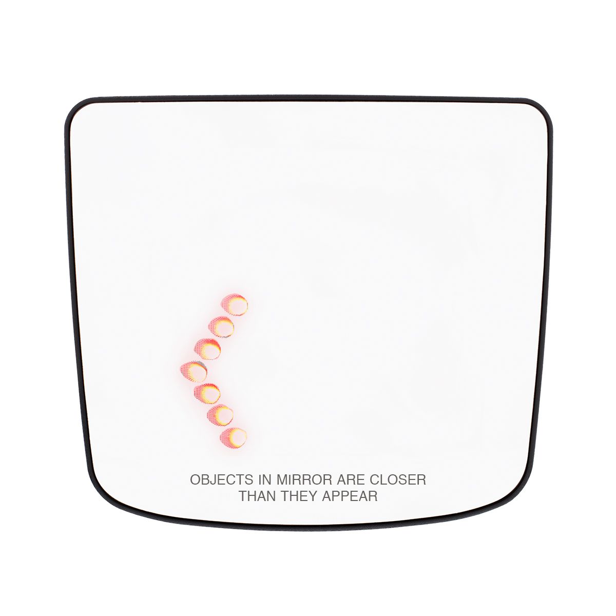 Heated Auxiliary Convex Mirror With LED Turn Signal For 2012-2017 Volvo VNL - Driver