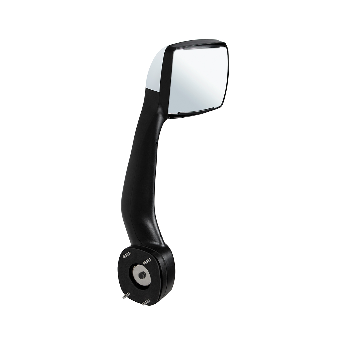 Chrome Hood Mirror For 2013-2021 Kenworth T680 & 2012-2021 Peterbilt 579-Passenger - Thumbnail 2