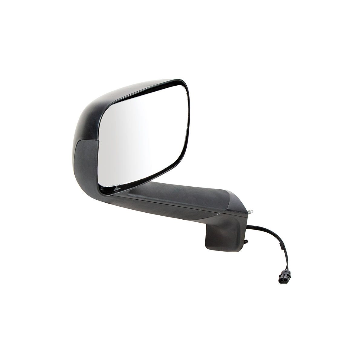 Black Hood Mirror With Heated Lens For 2018-2025 Freightliner Cascadia - Driver - Thumbnail 2