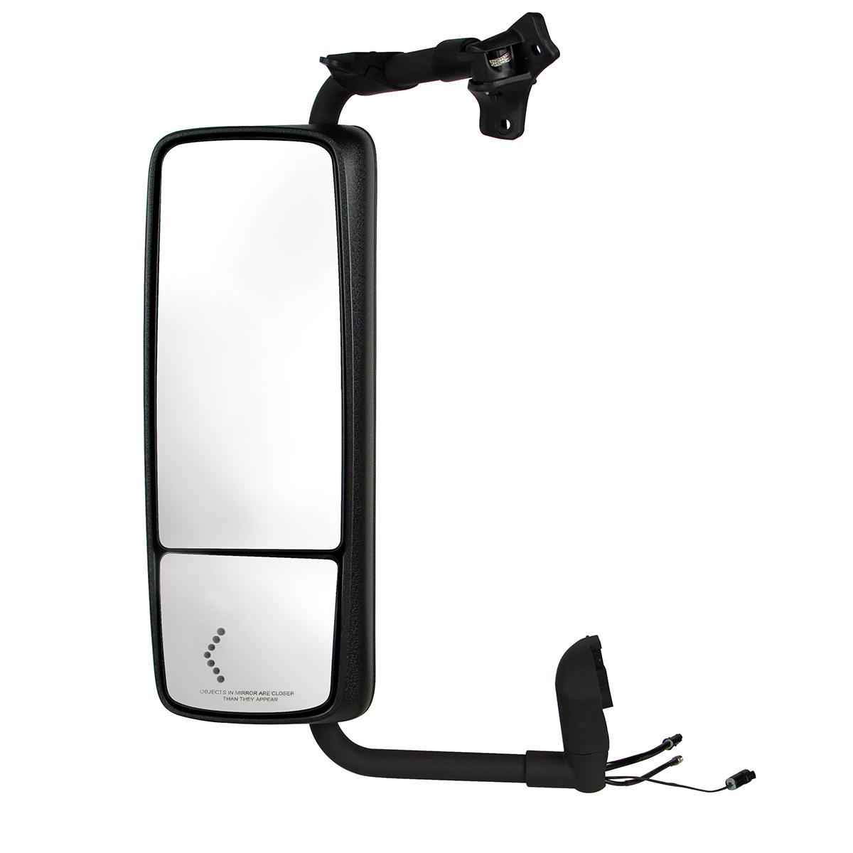 Black Mirror Assembly With LED Turn Signal For 2012 - 2017 Volvo VNL - Driver - Thumbnail 2