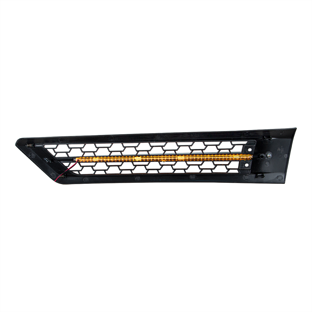 Hood Air Intake Grille With Amber LED For 2018-2024 Freightliner Cascadia 126 - Passenger - Thumbnail 4