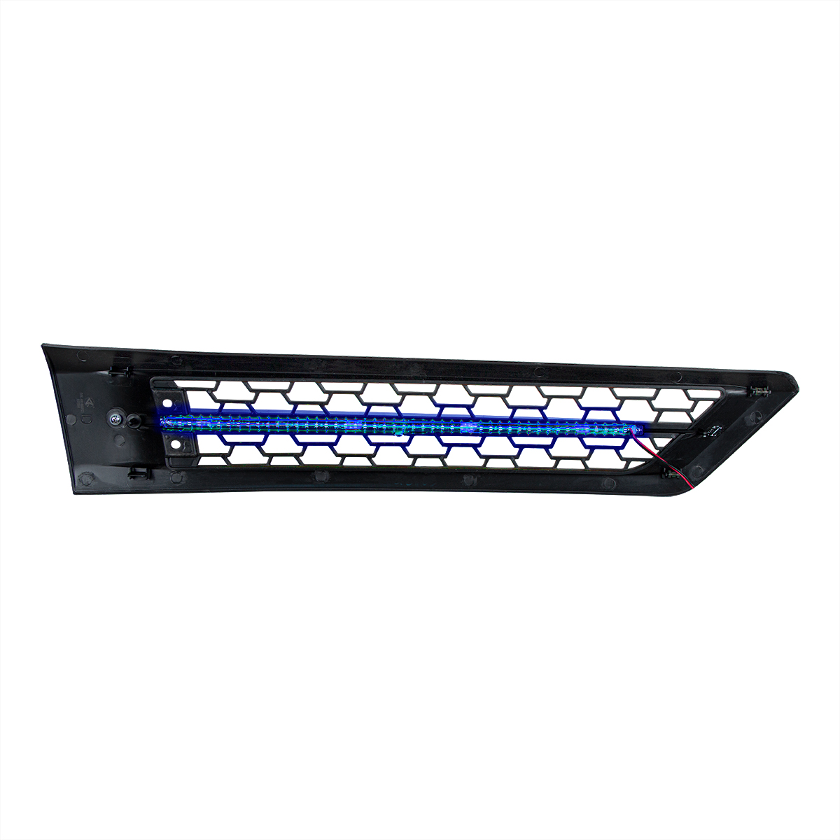 Hood Air Intake Grille With Blue LED For 2018-2024 Freightliner Cascadia 126 - Driver - Thumbnail 4