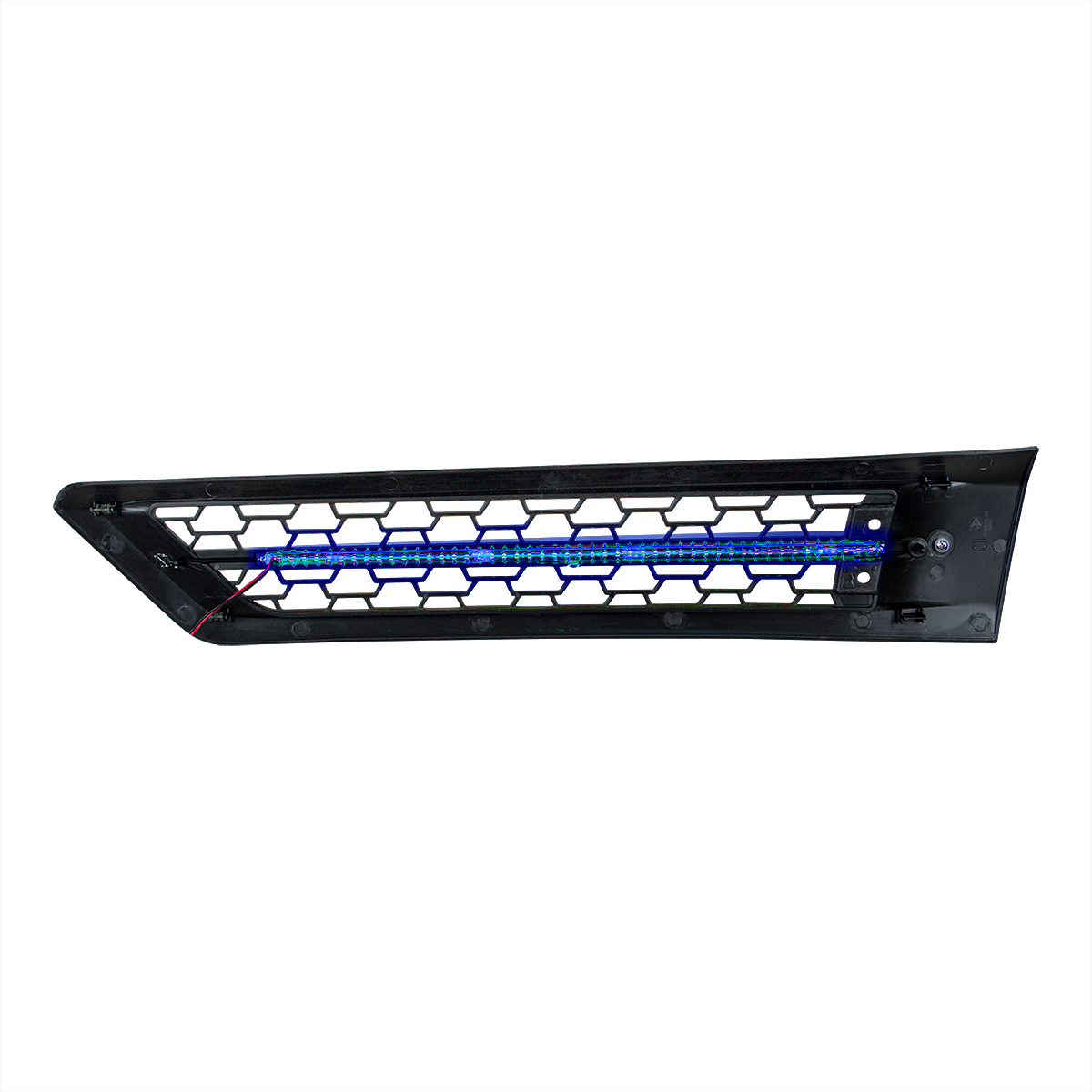 Hood Air Intake Grille With Blue LED For 2018-2024 Freightliner Cascadia 126 - Passenger - Thumbnail 4