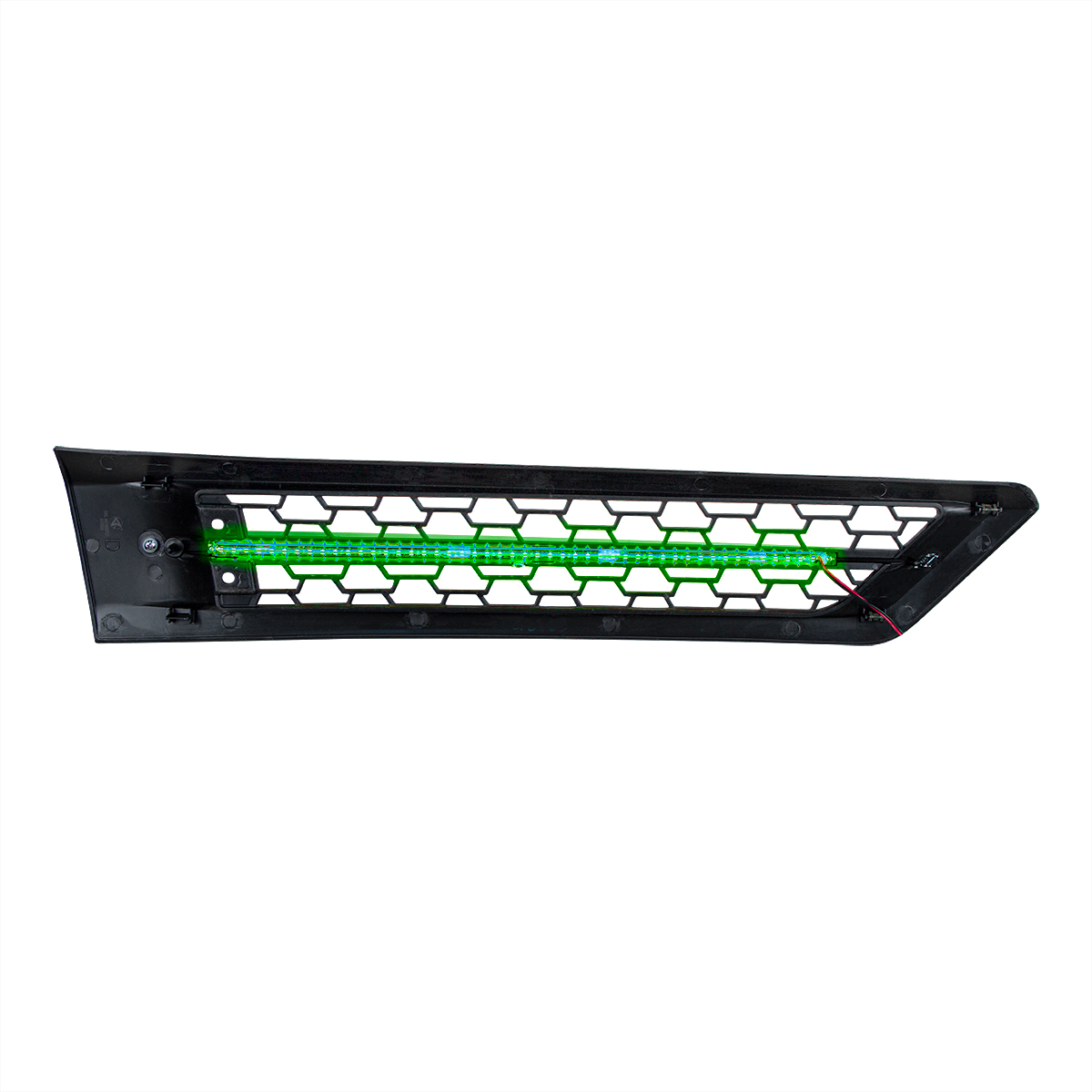 Hood Air Intake Grille With Green LED For 2018-2024 Freightliner Cascadia 126 - Driver - Thumbnail 4