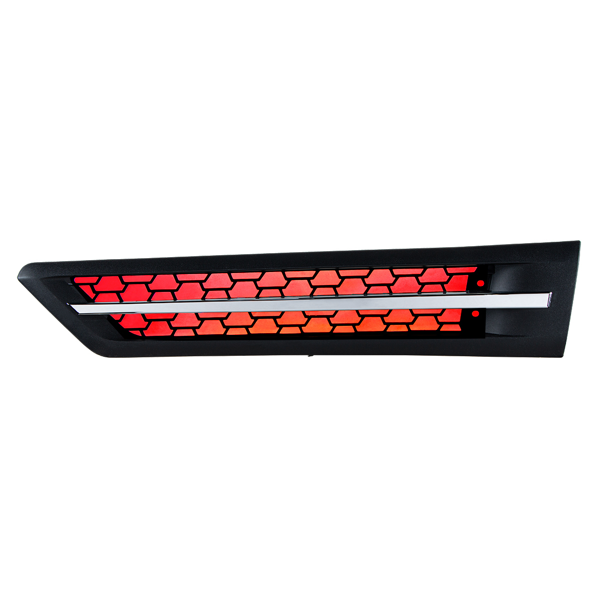 Hood Air Intake Grille With Red LED For 2018-2024 Freightliner Cascadia 126 - Driver - Thumbnail 7