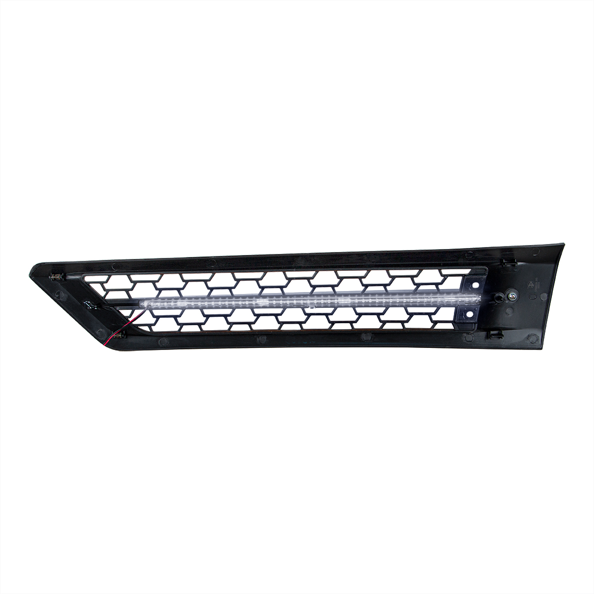 Hood Air Intake Grille With White LED For 2018-2024 Freightliner Cascadia 126 - Passenger - Thumbnail 4