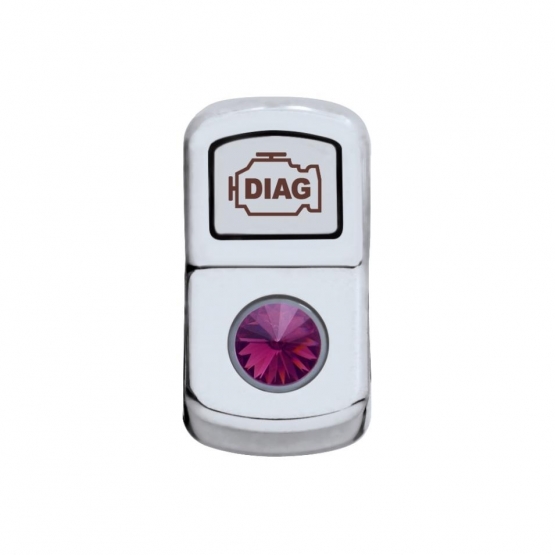 "Diagnostic" Rocker Switch Cover With Purple Crystal