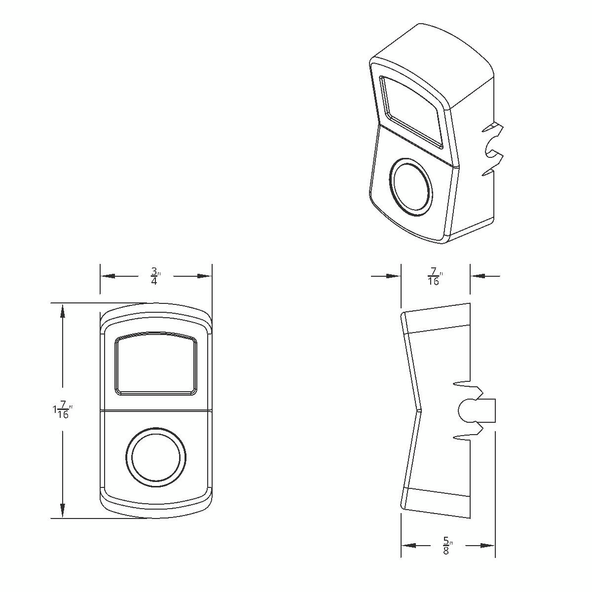 "Sleeper Light" Chrome Rocker Switch Cover - Plain - Thumbnail 2