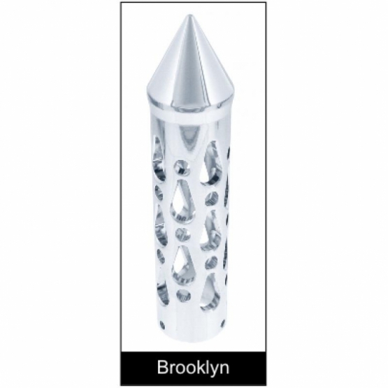 9" Chrome Air Horn Lever Set With "Brooklyn" Grip - Thumbnail 2