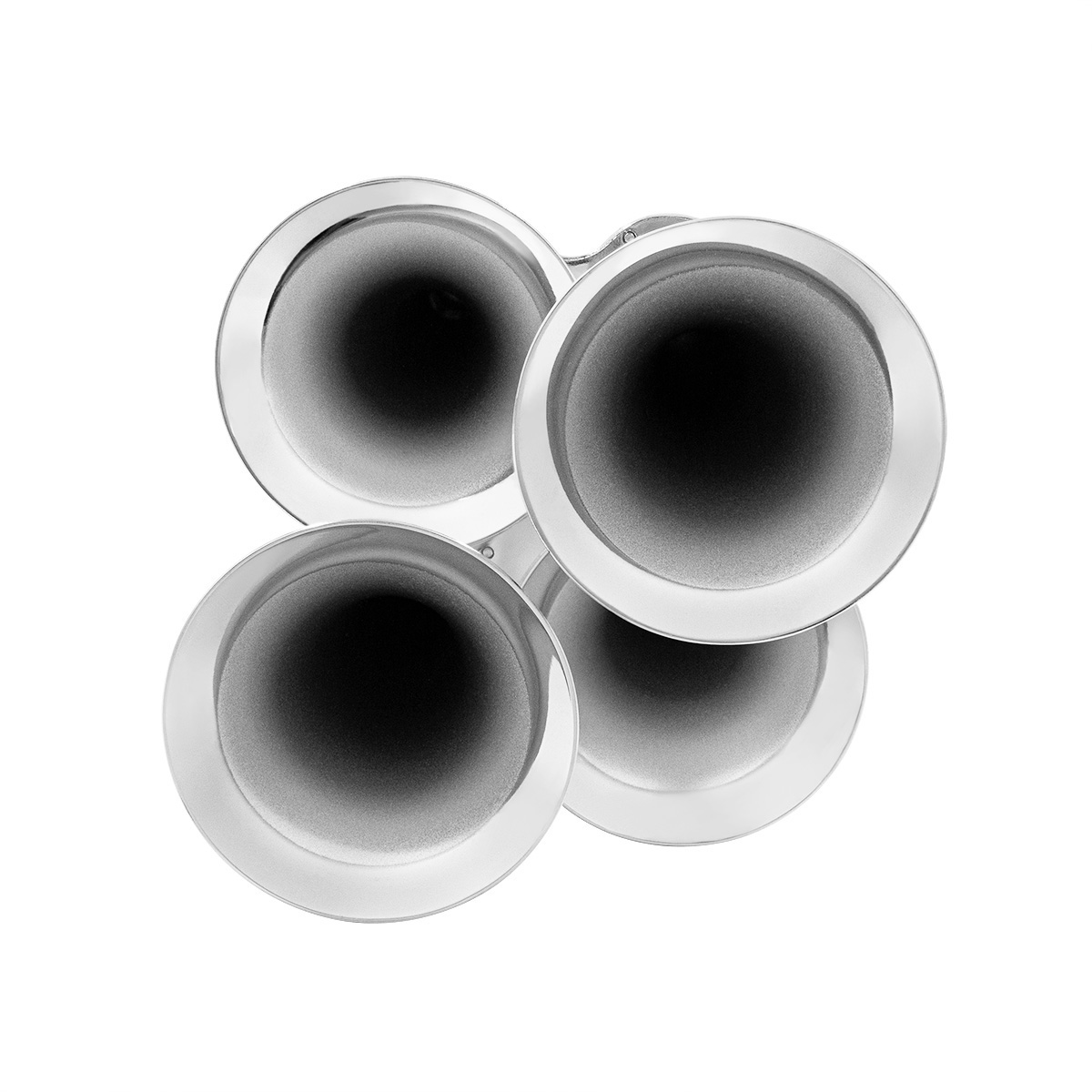 4 Trumpet Mini Train Horn-Chrome - Thumbnail 7