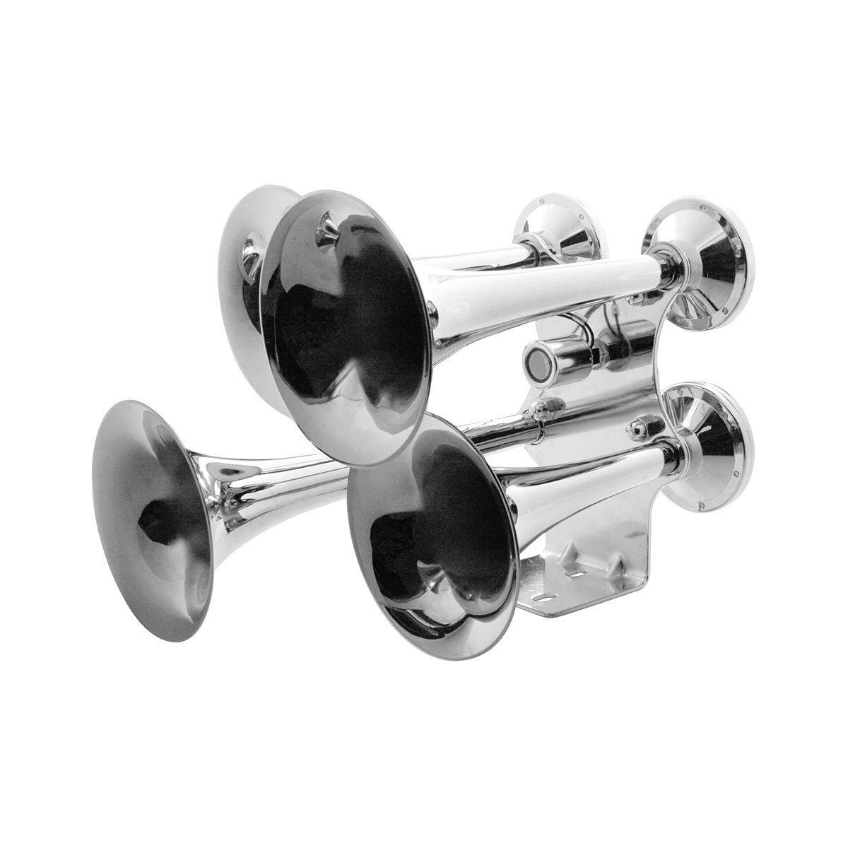4 Trumpets Air Powered Chrome Train Horn