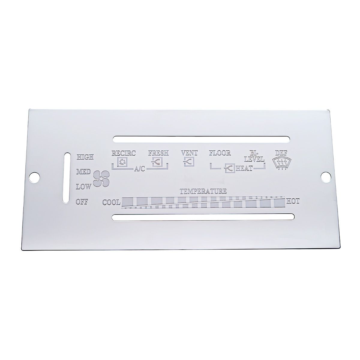 1987-1995 Peterbilt Stainless A/C Control Plate
