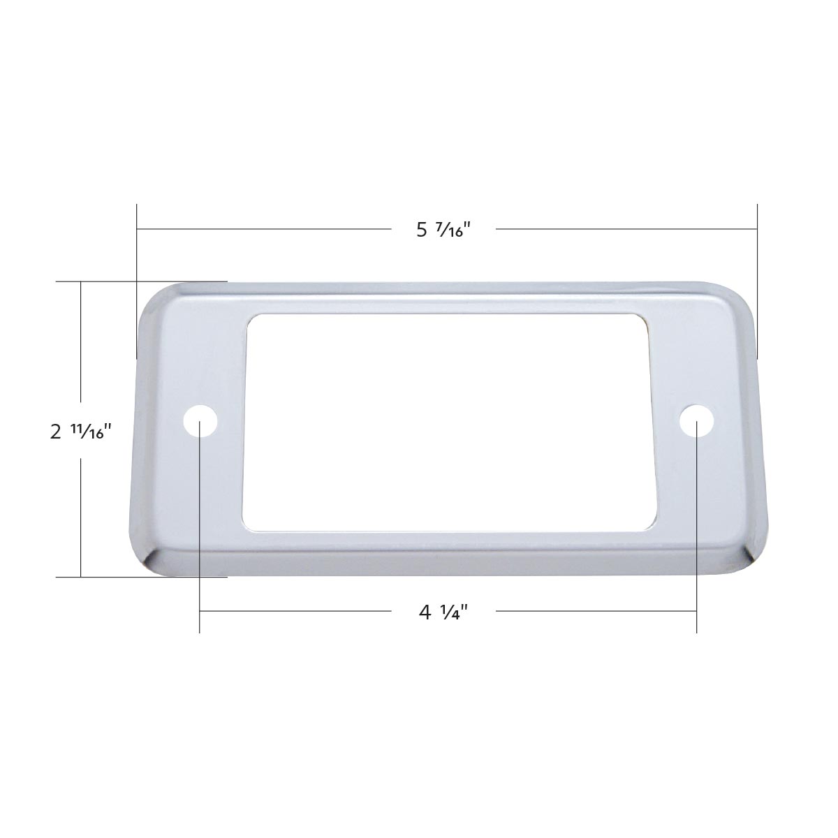 Plain Stainless "A" Panel Pocket Cover for Peterbilt - Thumbnail 3
