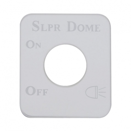 Stainless Steel Switch Name Plate For Kenworth - Sleeper Dome