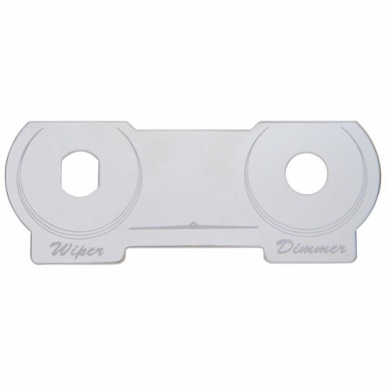 Stainless Steel Switch Name Plate For Peterbilt - Dimmer & Wiper