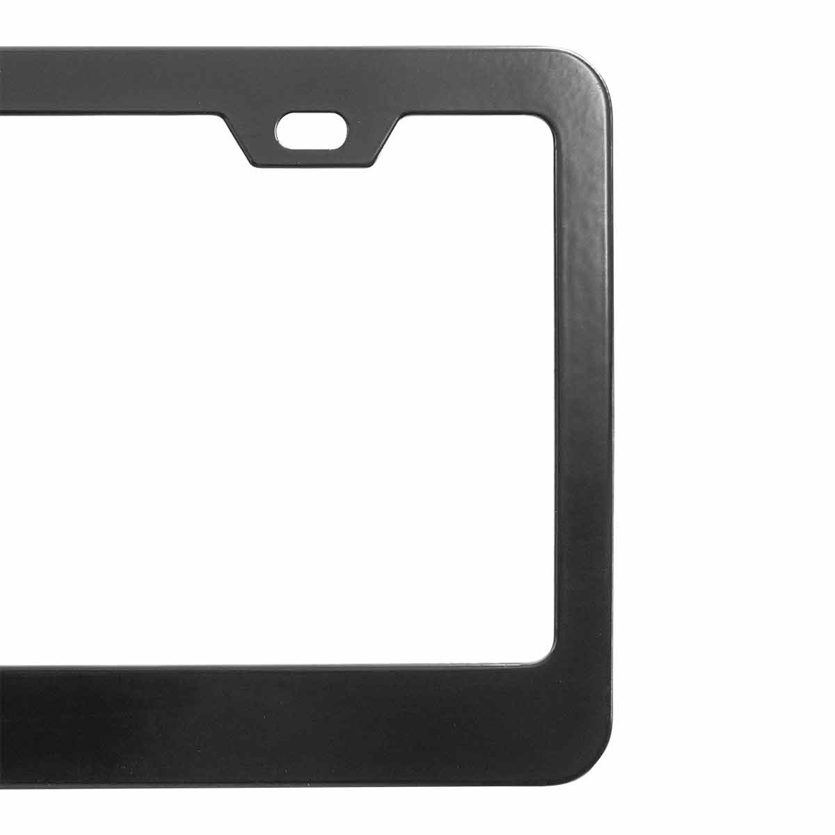 Black Wide Bottom 2 Hole License Plate Frame - Thumbnail 2