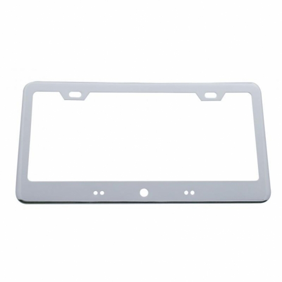 License Plate Frame With Bottom Mount LED Light Bar Cutout - Chrome (Bulk)