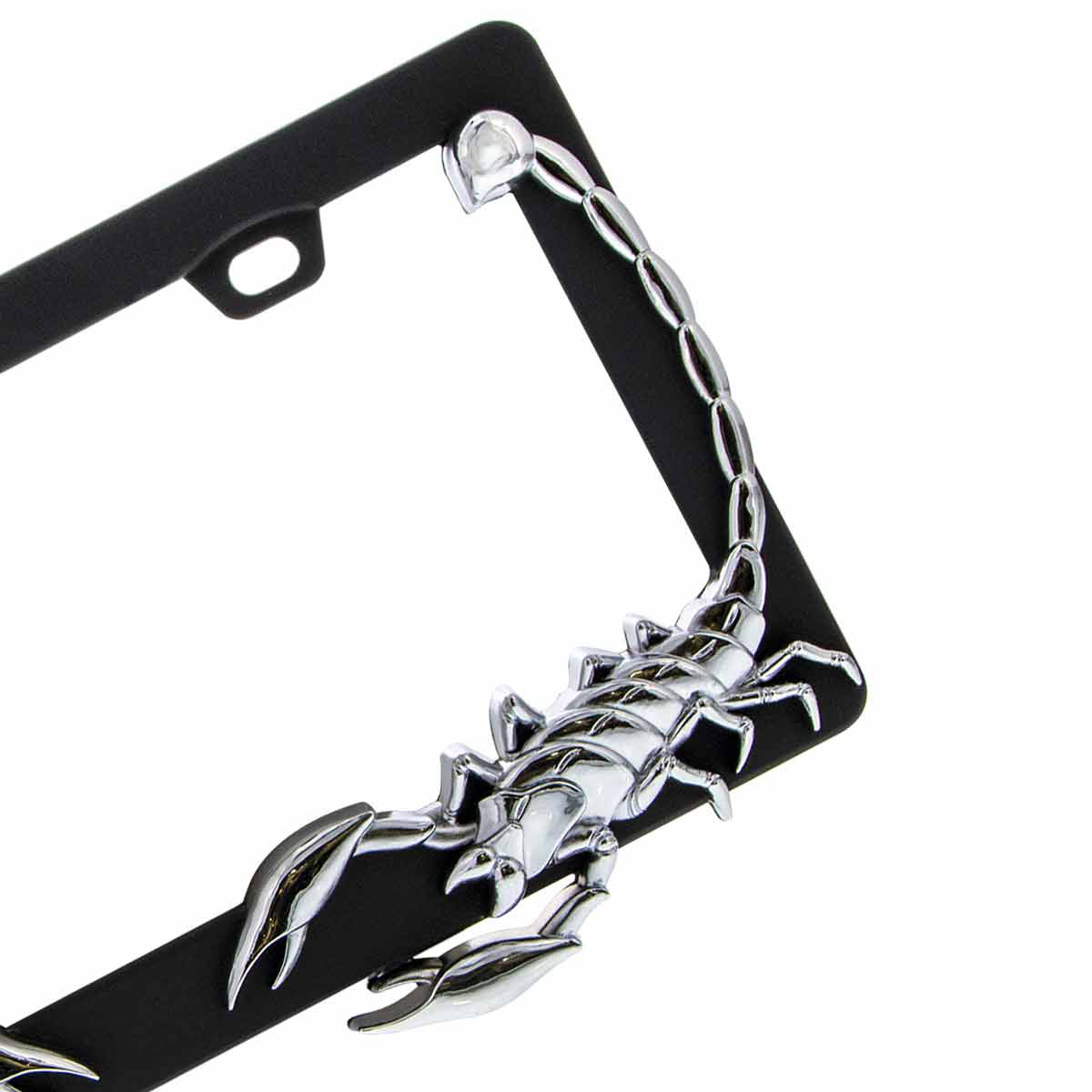 Scorpion License Plate Frame - Chrome - Thumbnail 2