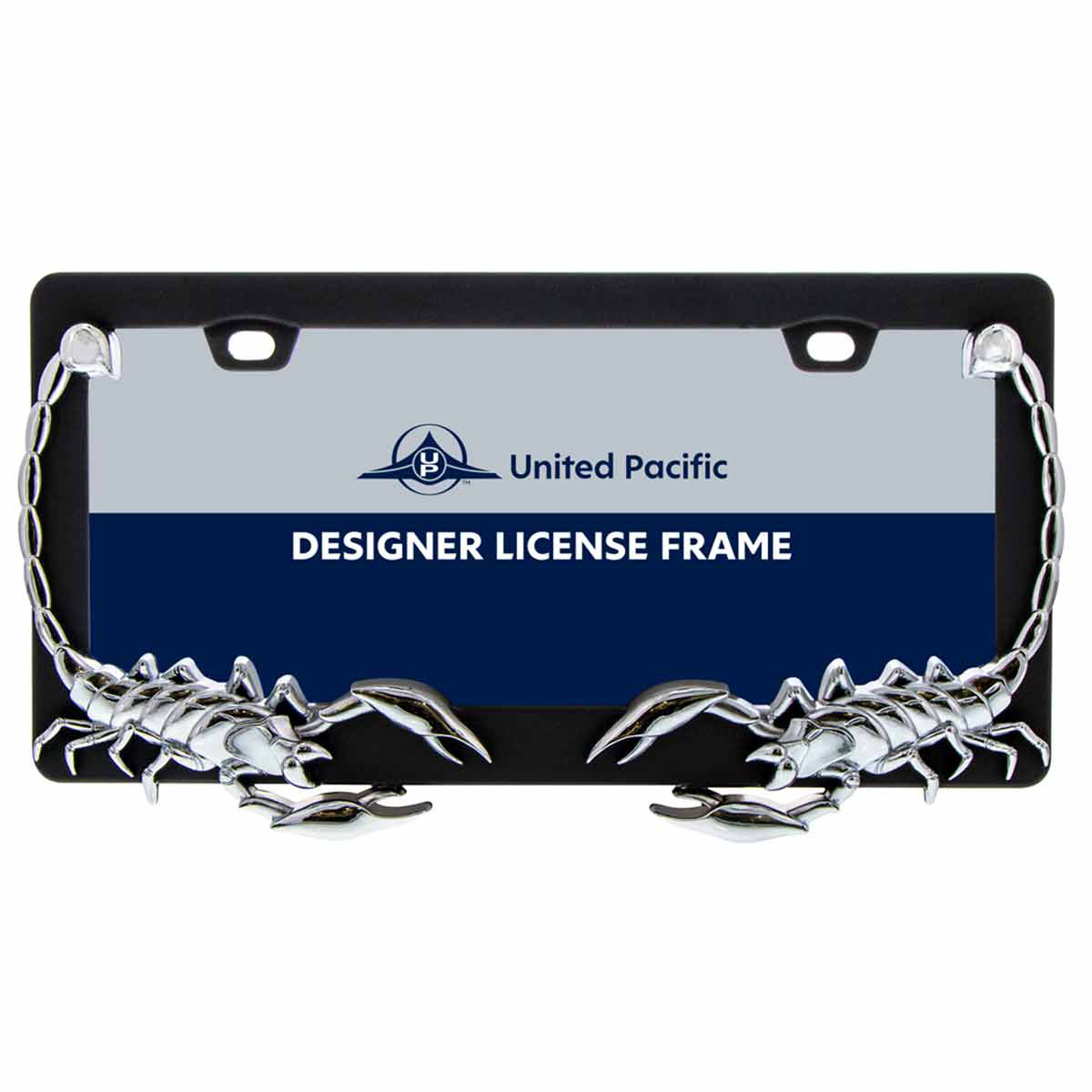 Scorpion License Plate Frame - Chrome - Thumbnail 3