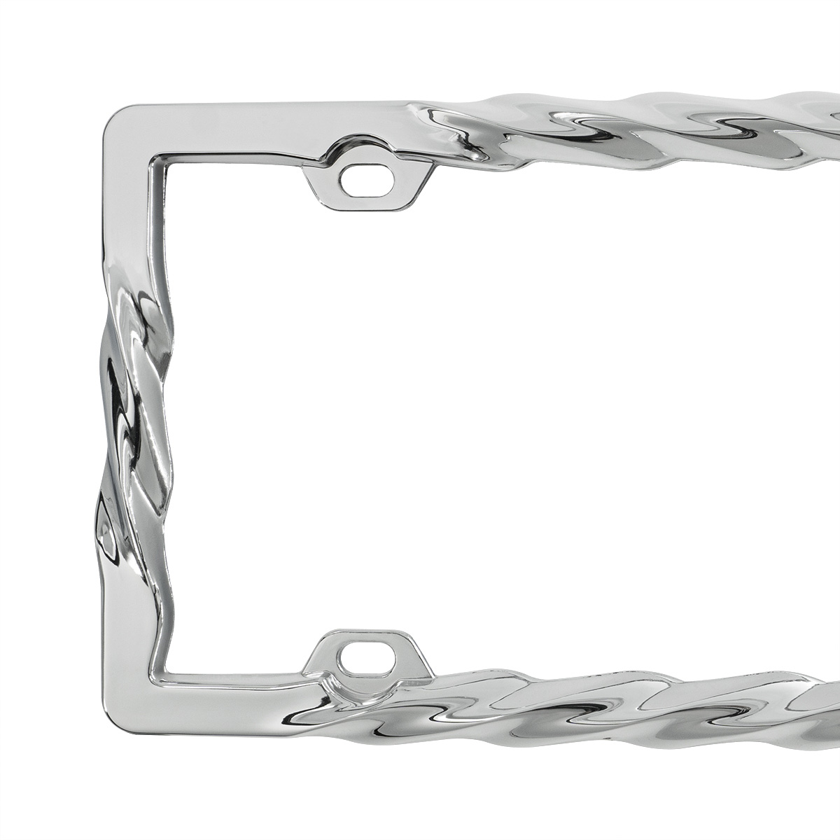 Chrome Twist License Plate Frame - Thumbnail 2