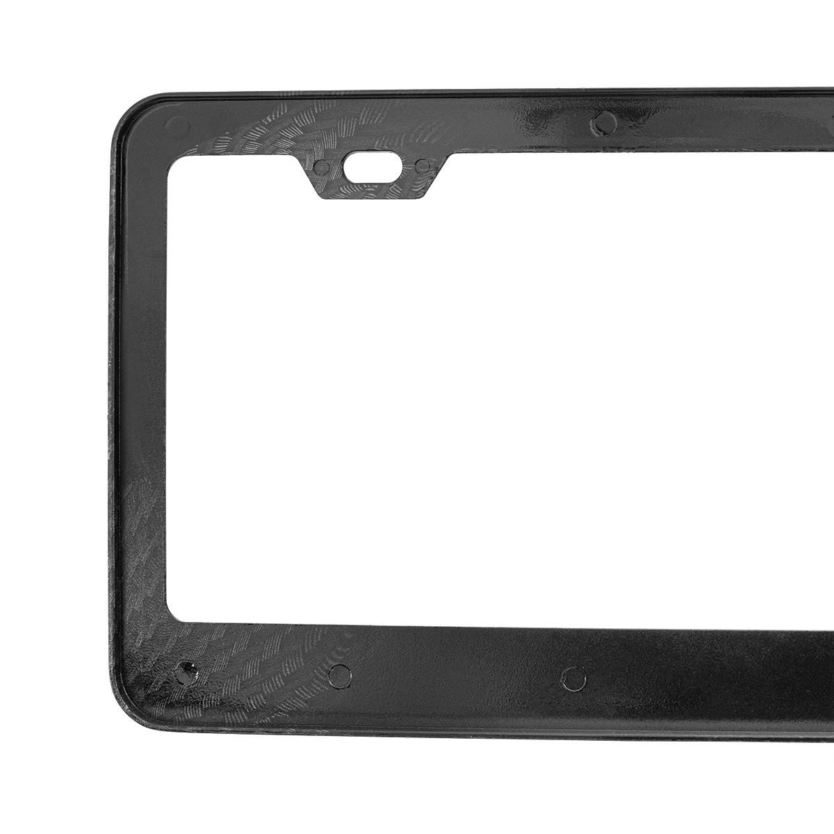 Carbon Fiber Style Wide Bottom License Plate Frame - Thumbnail 4