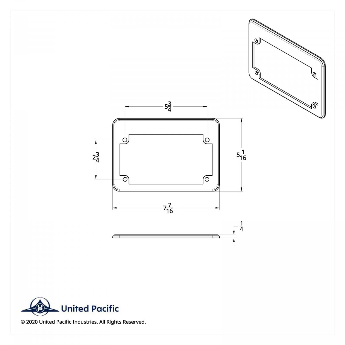 "U.S. Marine" Motorcycle License Plate Frame - Thumbnail 2