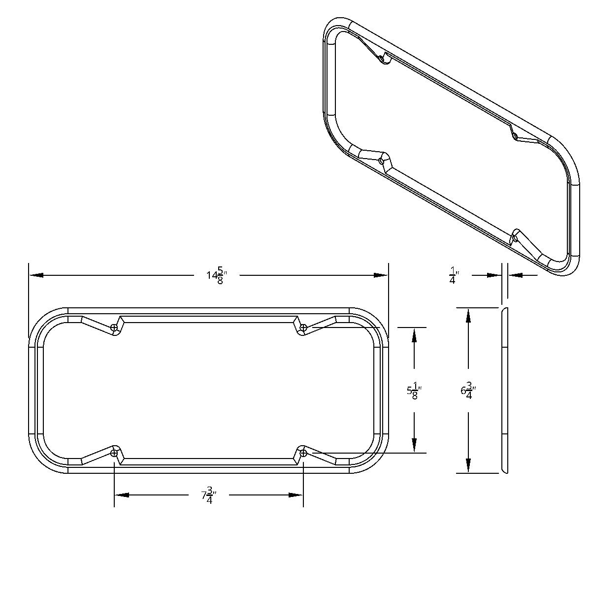 Chrome 1940-55 California License Plate Frame - Thumbnail 4