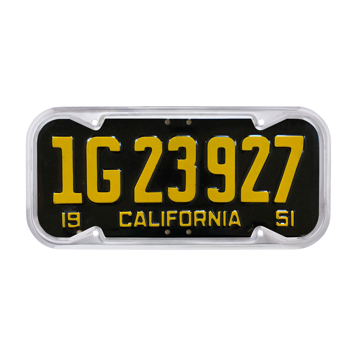 Chrome 1940-55 California License Plate Frame - Thumbnail 6