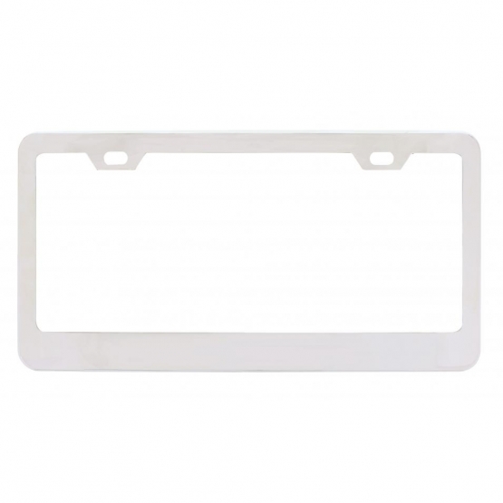 Chrome Wide Bottom 2 Hole License Plate Frame (Bulk)